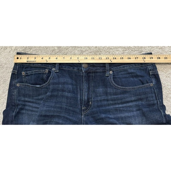 American Eagle Jeans Size 12 Dark Wash Boy Fit Mid-Rise Ankle Denim - Picture 11 of 11